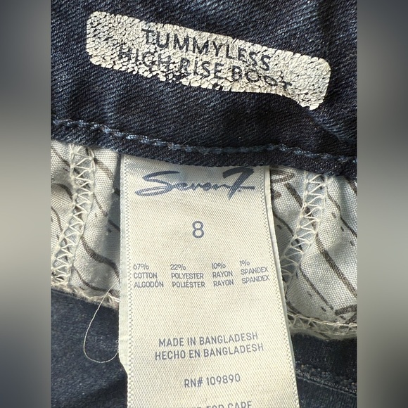 Seven7 Jeans Women 8 Boot Cut Slim High Rise Tummyless Stretch Denim 30X32 - Picture 4 of 11
